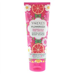 Yardley, Flowerazzi Magnolia & Pink Orchid, Exfoliating, Body Scrub, 200 ml - Teknashop Ltd