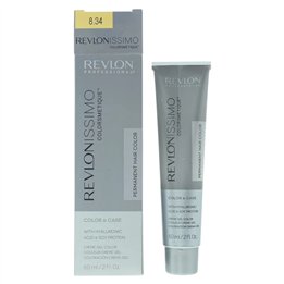 Revlon, Revlonissimo Colorsmetique, Permanent Hair Dye, 8.34 Light Coppery Gold Blonde, 60 ml - Teknashop Ltd