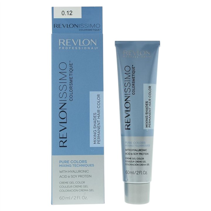 Revlon, Revlonissimo Colorsmetique, Color & Care Complex, Permanent Hair Dye, 0.12 Iridescent Grey, 60 ml - Teknashop Ltd