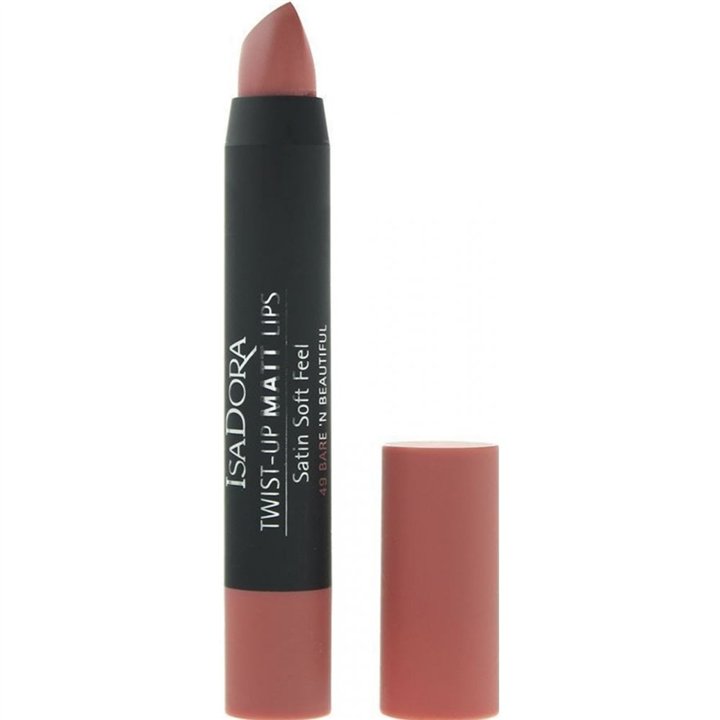 IsaDora, Twist-Up, Matte, Cream Lipstick, 49, Bare 'N Beautiful, 3.3 g - Teknashop Ltd