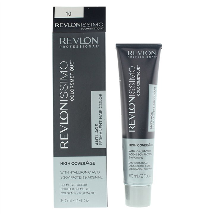 Revlon, Revlonissimo Colorsmetique, Hyaluronic Acid, Permanent Hair Dye, 10 Lightest Blonde, 60 ml - Teknashop Ltd