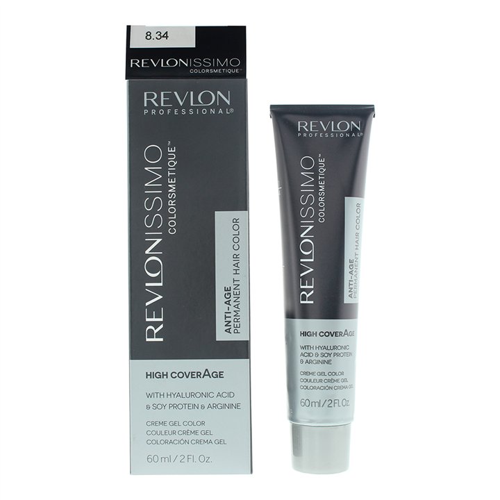 Revlon, Colorsmetique, KER-HA Complex™, Permanent Hair Dye, 8.34 Light Hazel Blonde, 60 ml - Teknashop Ltd