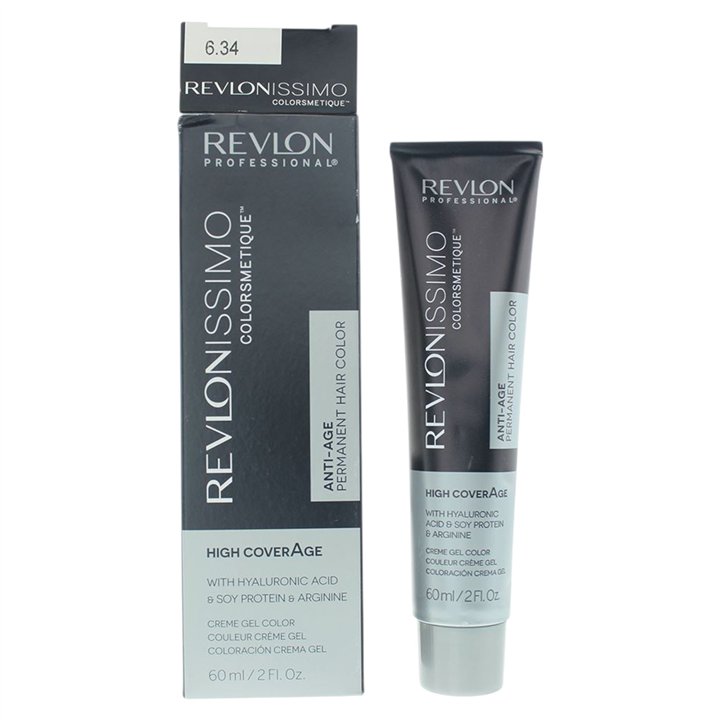 Revlon, Revlonissimo Colorsmetique, Permanent Hair Dye, 6.34 Dark Hazel Blonde, 60 ml - Teknashop Ltd