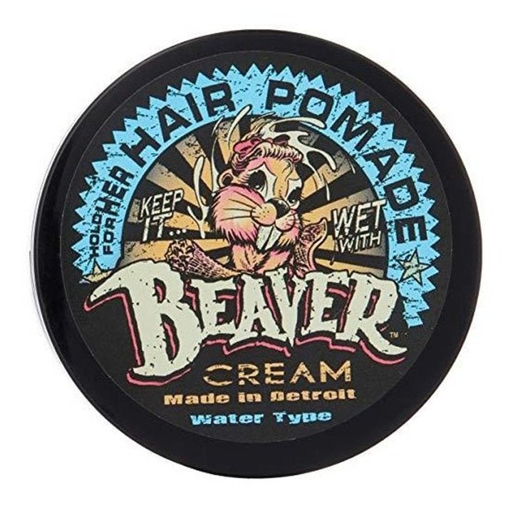 Cock Grease, Beaver Cream Water Type, Hair Styling Pomade, Shine Finish, Light To Medium Hold, 110 g - Teknashop Ltd