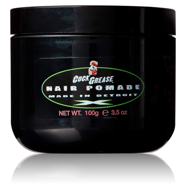 Cock Grease, Extra Stiff X, Hair Styling Pomade, Shine Finish, Extra Hold, 100 g - Teknashop Ltd