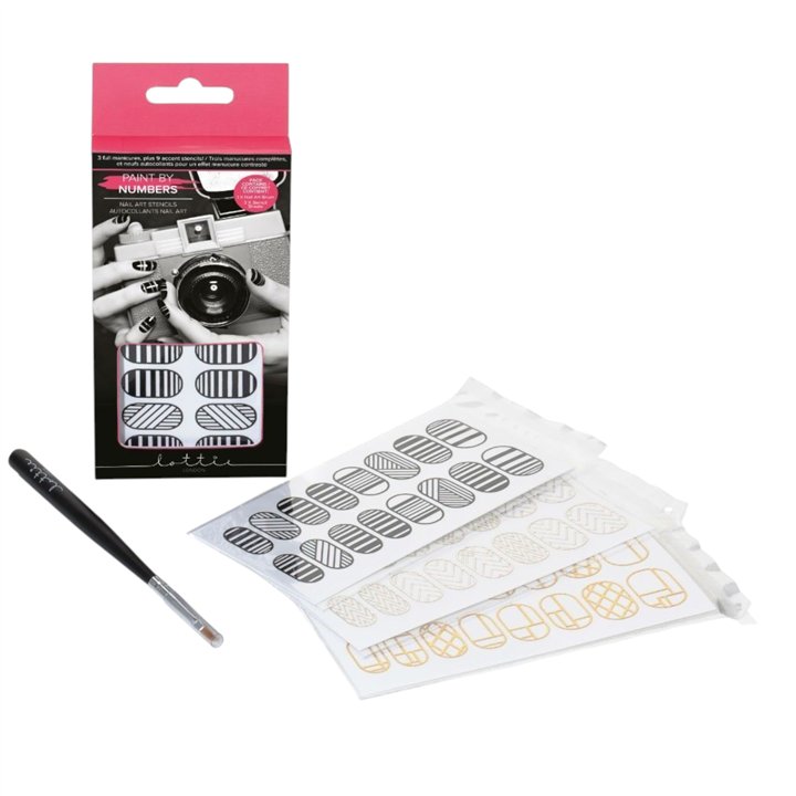 Lottie London, Paint by Numbers, Nail Stickers, 9 pcs - Teknashop Ltd