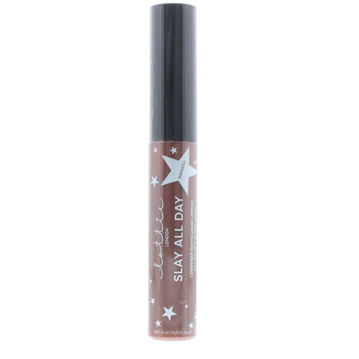 Lottie London, Slay All Day, Metallic, Liquid Lipstick, Shook, 6 ml - Teknashop Ltd