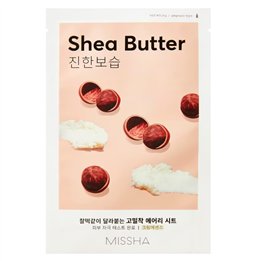 Missha, Airy Fit Shea Butter, Hydration, Sheet Mask, For Face, 19 g - Teknashop Ltd