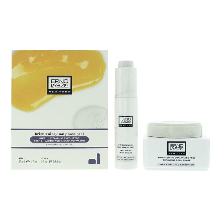 Set Erno Laszlo: Step 1, Polylactic Acid, Exfoliating Cream, 25 ml + Step 2, Lactic Acid, Gently Polishes Away Dullness, Serum, 
