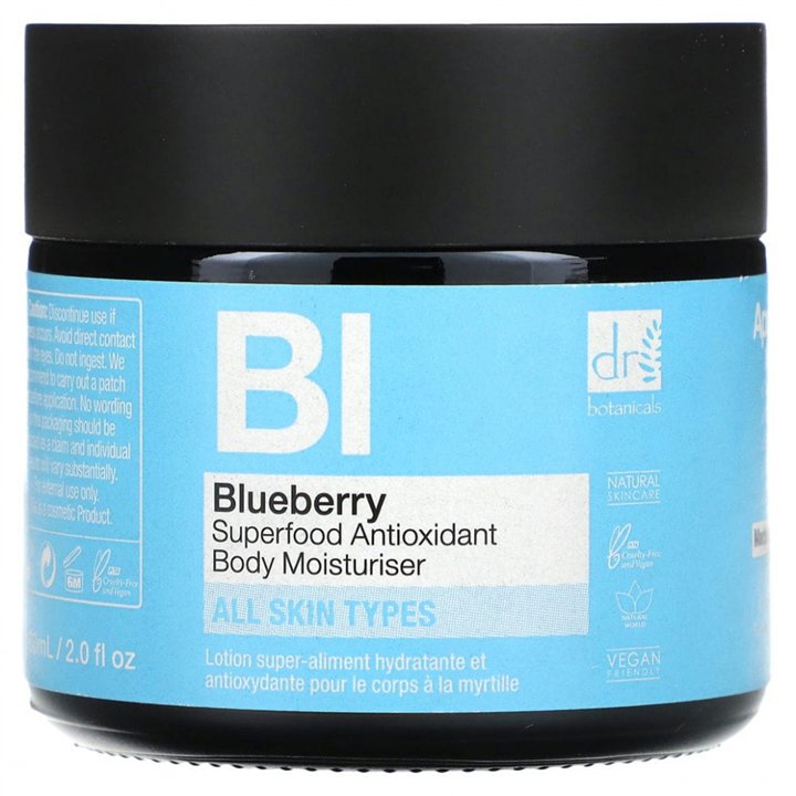 Dr Botanicals, Blueberry Superfood, Antioxidant, Lotion, Body, 30 ml - Teknashop Ltd