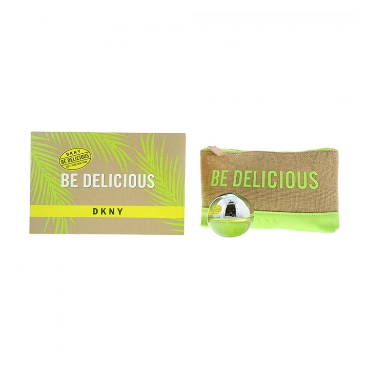 Set DKNY: Be Delicious, GWP Textile Pouch + Be Delicious, Eau De Parfum, For Women, 30 ml - Teknashop Ltd