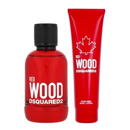 Set Dsquared 2: Red Wood, Eau De Toilette, For Women, 100 ml + Red Wood, Body Lotion, 150 ml - Teknashop Ltd