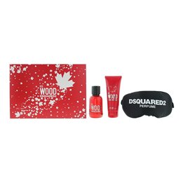 Set Dsquared 2: Red Wood, Eau De Toilette, For Women, 50 ml + Red Wood, Shower Gel & Shampoo 2-In-1, 50 ml + Dsquared, Sleep Mas