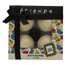 Set, Warner Bros, Friends, Relaxing, Coffee, Bath Bomb, Coffee, x4 pcs, 65 g - Teknashop Ltd