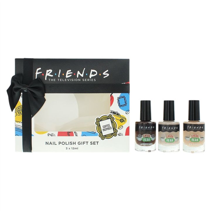 Set Trio, Warner Bros, Friends, Chip-Resistant, Nail Polish, Coffee, 3 pcs, 12 ml - Teknashop Ltd