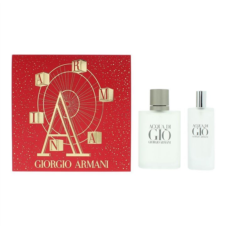 Set Giorgio Armani: Acqua di Gio, Eau De Toilette, For Men, 50 ml + Acqua di Gio, Eau De Toilette, For Men, 15 ml - Teknashop Lt