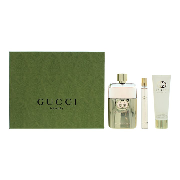 Set Gucci: Guilty, Eau De Parfum, For Women, 90 ml + Guilty, Eau De Parfum, For Women, 10 ml + Guilty, Moisturizing, Body Lotion