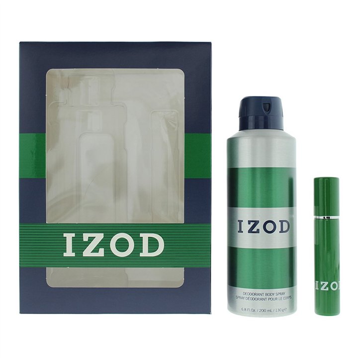 Set Izod: Green, Scented Spray, For Men, 200 ml + Green, Eau De Toilette, For Men, 15 ml - Teknashop Ltd