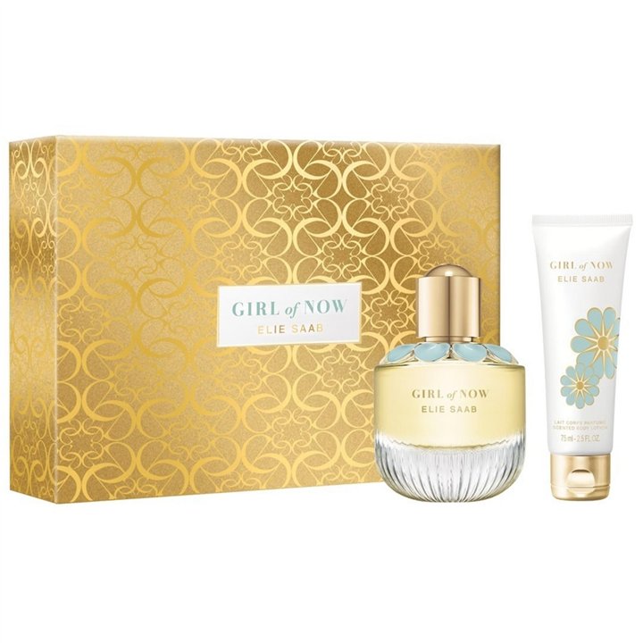Set Elie Saab: Girl of Now, Eau De Parfum, For Women, 50 ml + Girl of Now, Hydrating, Body Lotion, 75 ml - Teknashop Ltd