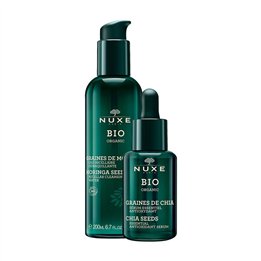 Set Nuxe: Bio Organic, Chia Seeds, Antioxidant, Serum, For Face, 30 ml + Bio Organic, Cleansing, Micellar Water, For All Skin Ty