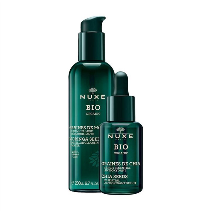 Set Nuxe: Bio Organic, Chia Seeds, Antioxidant, Serum, For Face, 30 ml + Bio Organic, Cleansing, Micellar Water, For All Skin Ty