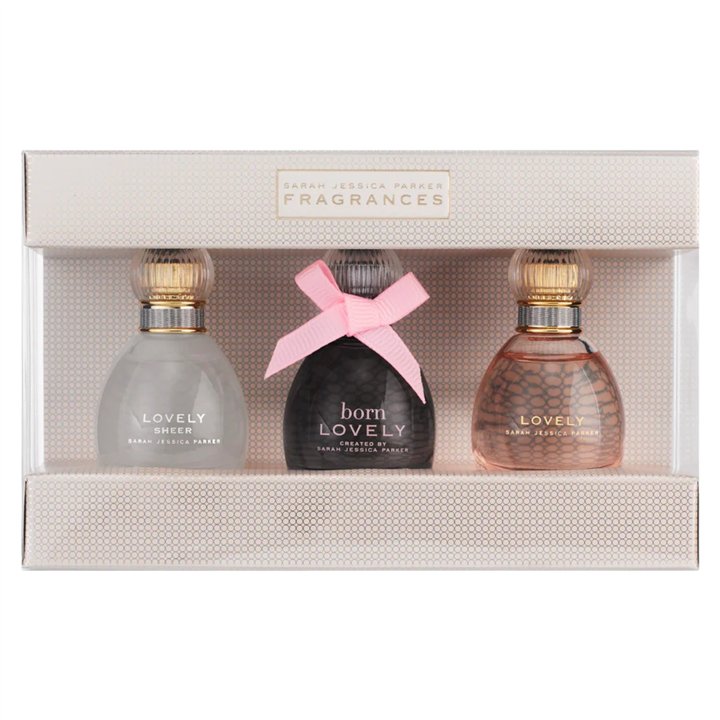 Set Sarah Jessica Parker: Lovely Sheer, Eau De Parfum, For Women, 10 ml + Born Lovely, Eau De Parfum, For Women, 10 ml + Lovely,