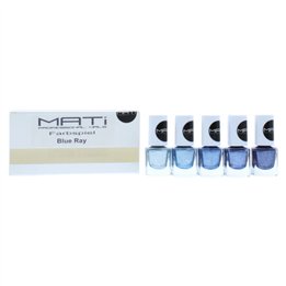 Set, Mati, Blue Ray, Nail Polish, 5 pcs, 5 ml - Teknashop Ltd