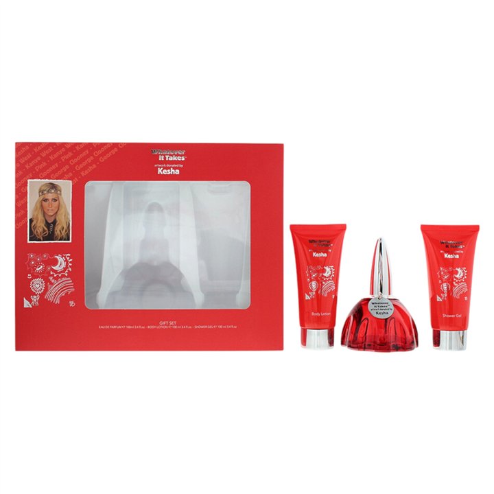 Set Kesha: Whatever It Takes, Eau De Parfum, For Women, 100 ml + Whatever It Takes, Hydrating, Body Lotion, 100 ml + Whatever It
