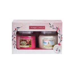 Set Yankee Candle: Snow Globe Wonderland, Peppermint, Scented Candle, 411 g + Peppermint Pinwheels, Peppermint, Scented Candle, 