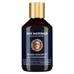 Raw Naturals, Beard Shampoo & Conditioner, 100% vegan, Beard Shampoo, Softness, 250 ml - Teknashop Ltd