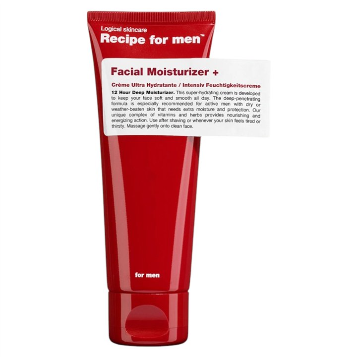 Recipe For Men, Facial Moisturizer +, Hydrating, Cream, For Face, 75 ml - Teknashop Ltd