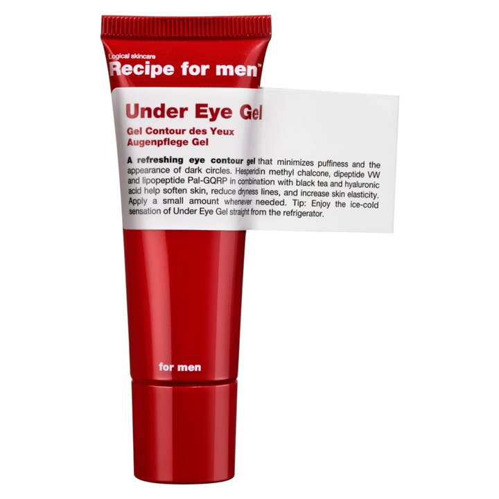 Recipe For Men, Under Eye Gel, 100% vegan, Minimizes puffiness, Morning and evening, Eye Gel, 25 ml - Teknashop Ltd