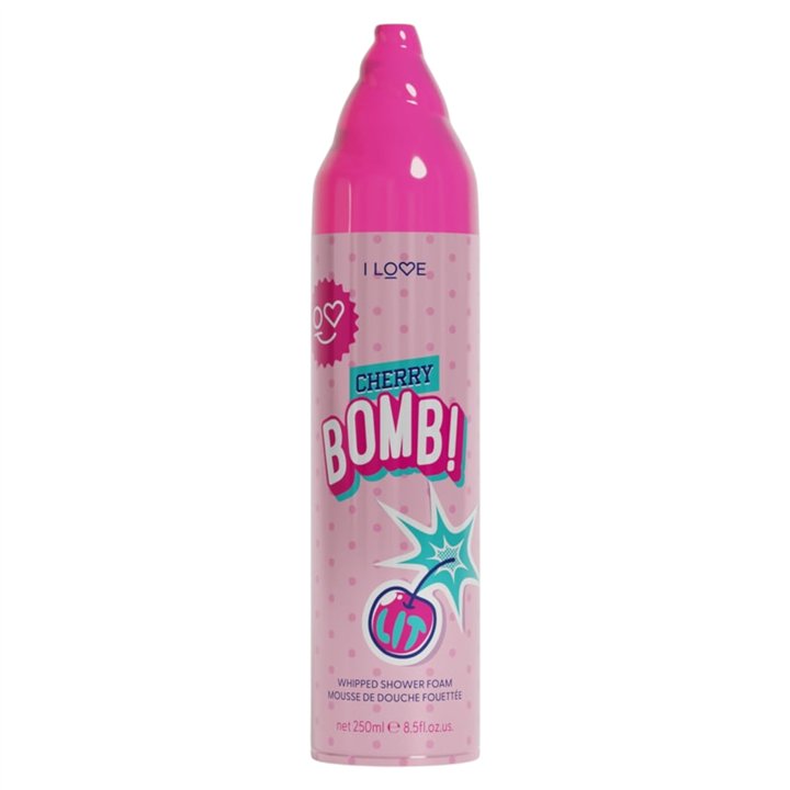 I Love, Cherry Bomb, Vegan, Shower Mousse, 250 ml - Teknashop Ltd