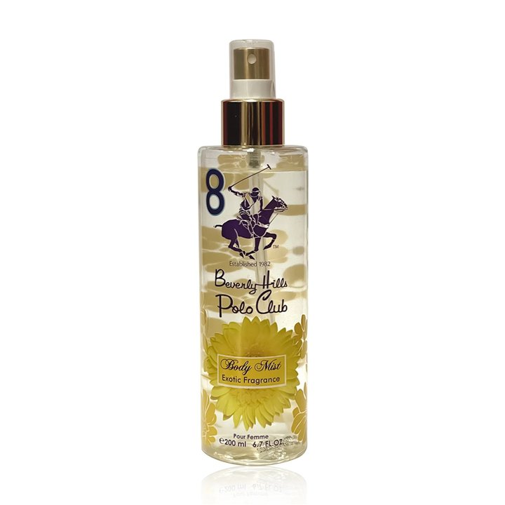 Beverly Hills Polo Club, No.8 Exotic Fragrance, Body Spray, 200 ml - Teknashop Ltd