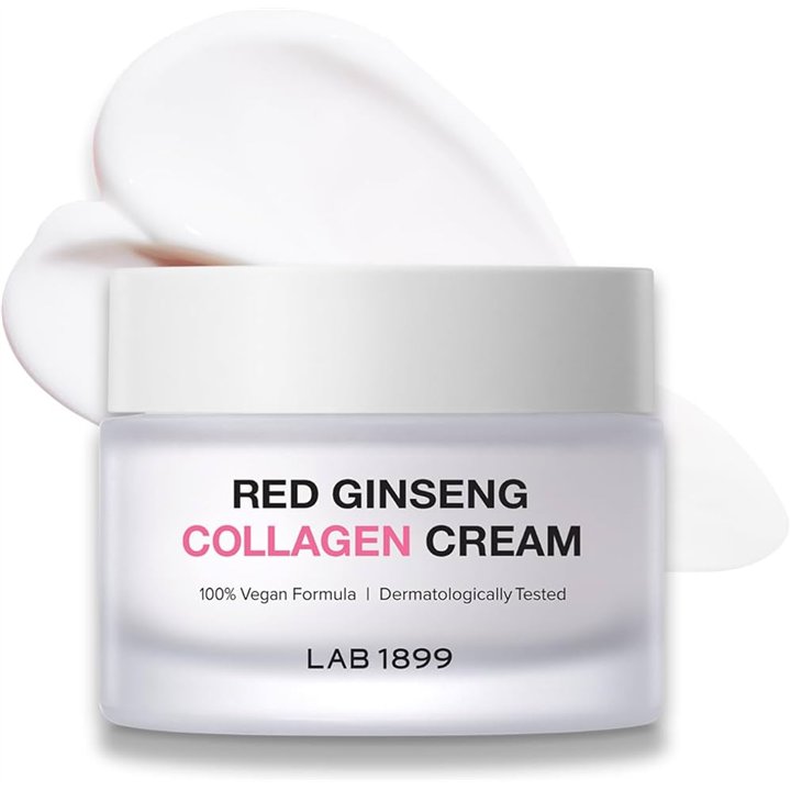 Lab 1899, Red Ginseng, Collagen, Improves skin elasticity, Cream, For Face, 50 ml - Teknashop Ltd