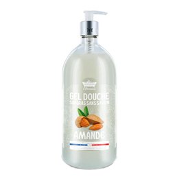 Les Petites Bains de Provence, Almond, Shower Gel, For Sensitive Skin, 1000 ml - Teknashop Ltd