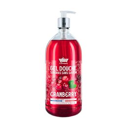 Les Petites Bains de Provence, Cranberry, Shower Gel, For Sensitive Skin, 1000 ml - Teknashop Ltd