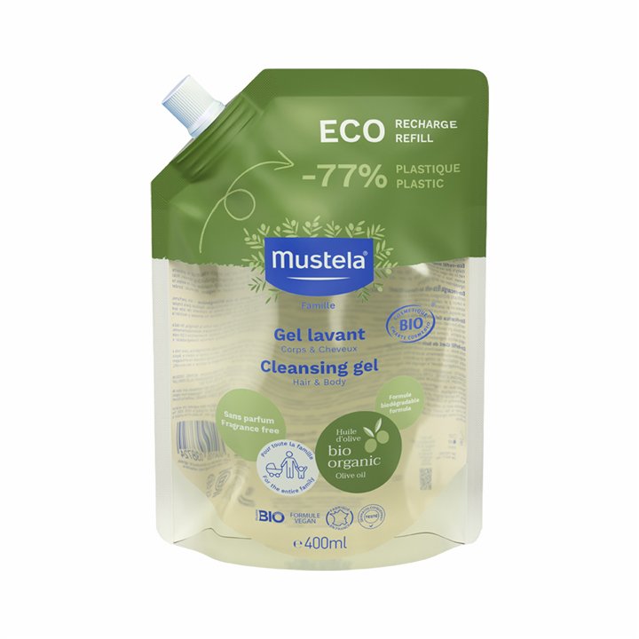 Mustela, Organic, Olive Oil, Cleansing, Shower Gel, For Hair & Body, All Skin Types, 400 ml - Teknashop Ltd