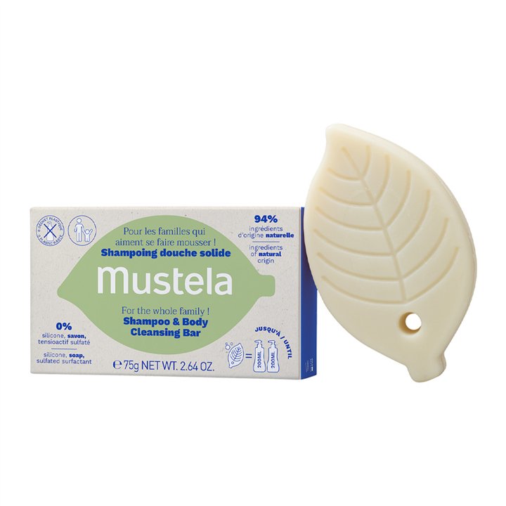 Mustela, Organic, Olive Oil, Hair Shampoo Bar, Gentle Cleansing, 75 g - Teknashop Ltd
