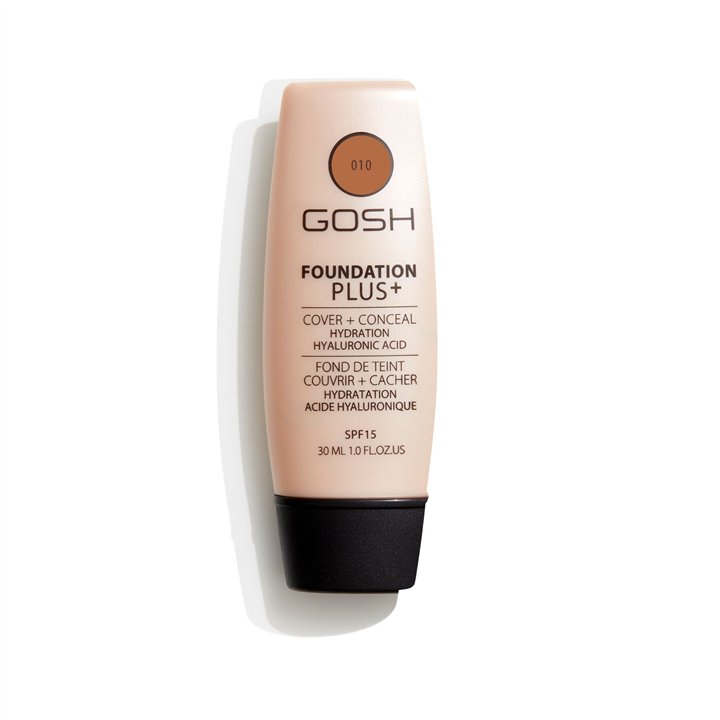 Gosh, Foundation Plus+, Liquid Foundation & Concealer 2-In-1, 010, Tan, SPF 15, 30 ml *Tester - Teknashop Ltd