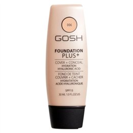 Gosh, Foundation Plus+, Liquid Foundation & Concealer 2-In-1, 006, Honey, SPF 15, 30 ml *Tester - Teknashop Ltd