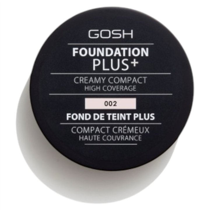 Gosh, Foundation Plus+, Full Coverage, Cream Foundation, 002, Ivory, 9 g *Tester - Teknashop Ltd