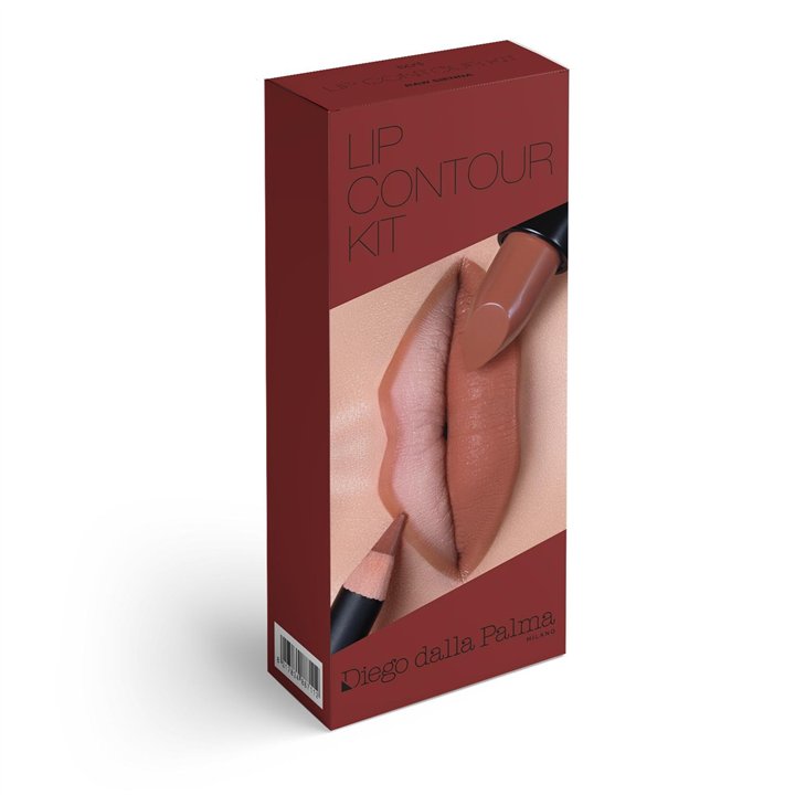 Set Diego Dalla Palma: The Lipstick, Cream Lipstick, 503, Caramello, 4 g + Matita, Contour, Lip Liner, 503, Raw Sienna, 1.1 g - 