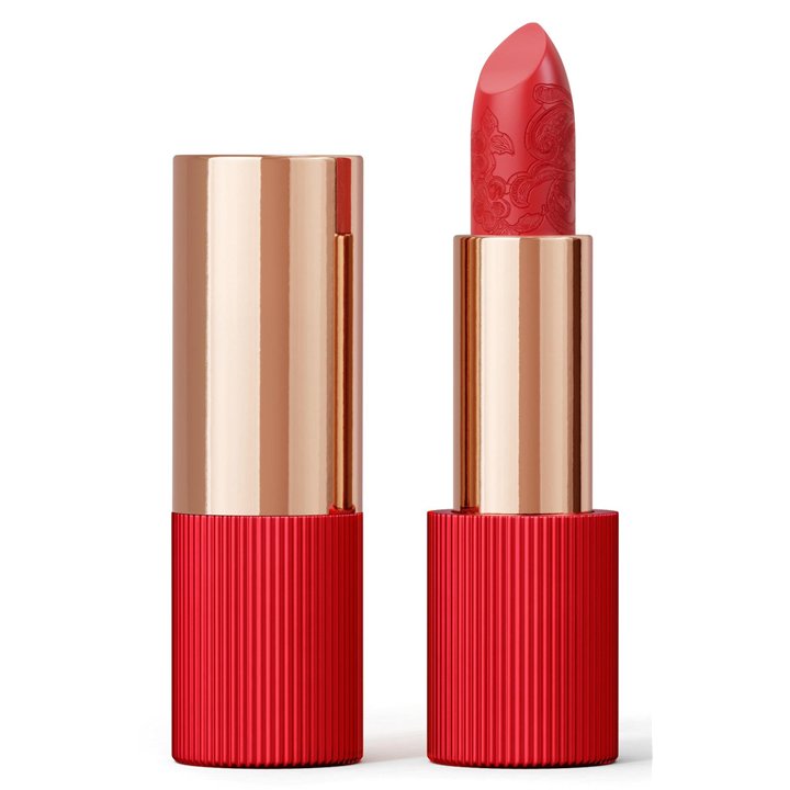 La Perla, Matte Silk, Matte, Cream Lipstick, 103, Coral Red, 3.5 g - Teknashop Ltd