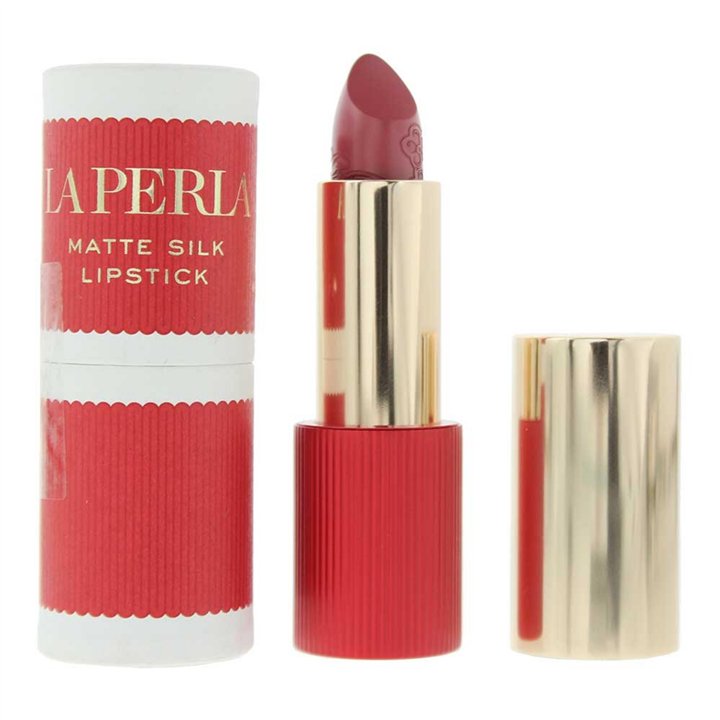 La Perla, Matte Silk, Matte, Cream Lipstick, 109, Rosewood Red, 3.5 g - Teknashop Ltd