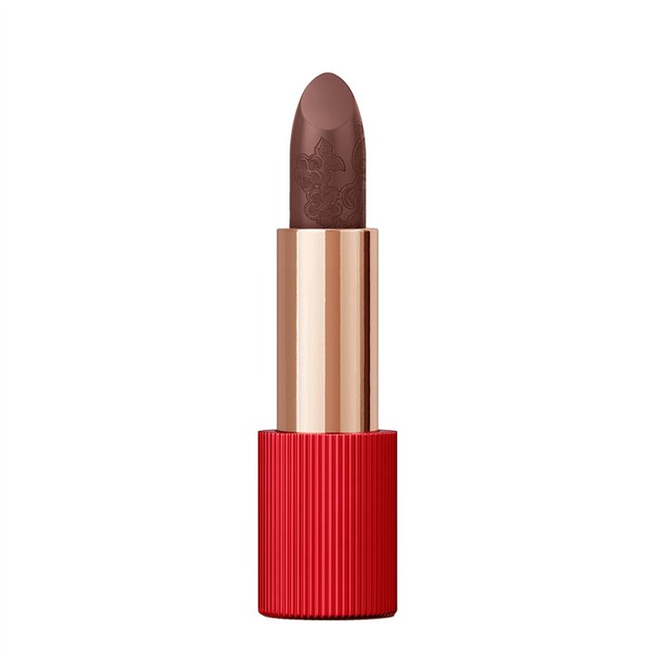 La Perla, Matte Silk, Matte, Cream Lipstick, 112, Tiramisu Red, 3.5 g - Teknashop Ltd