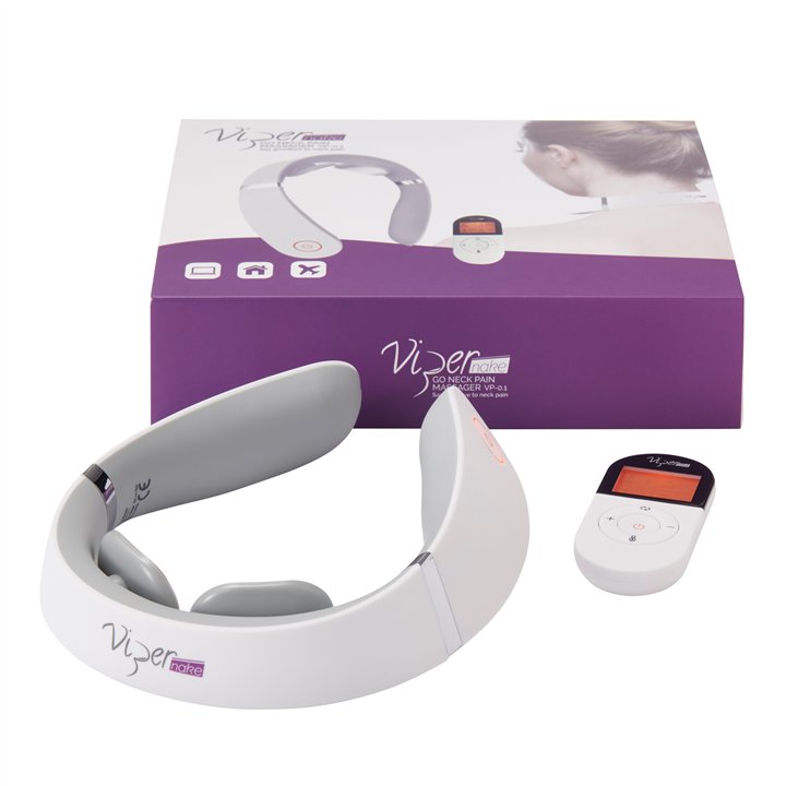 ViperPharm, Vipernake Go Neck Pain, Wireless With An Ergonomic Design, Massagers, For Neck, Vp-0.1, White, Unisex, Adult - Tekna