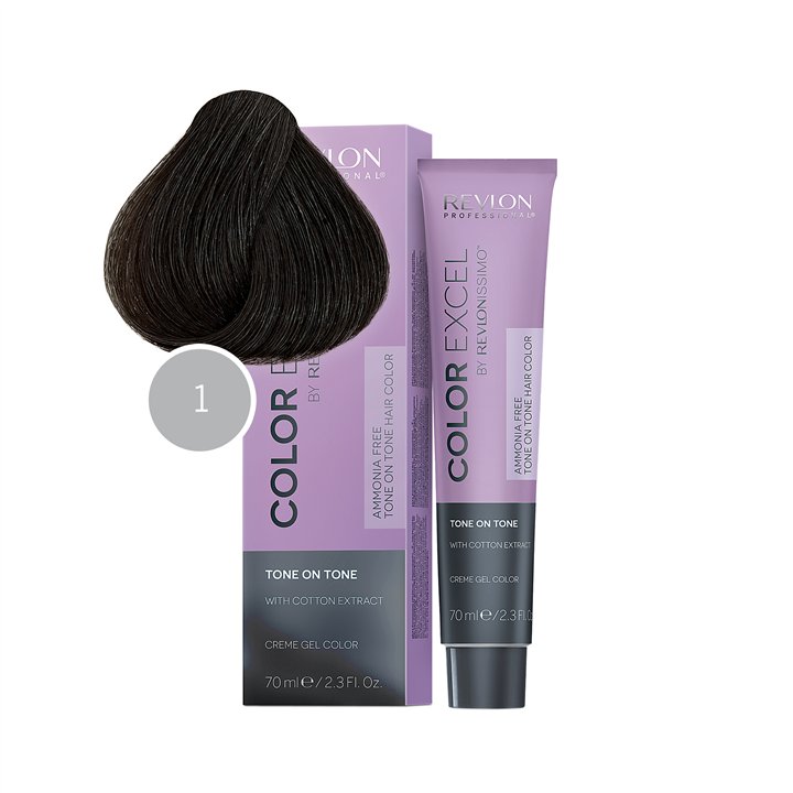 Revlon, Color Excel, Semi-Permanent Hair Dye, 1 Black, 70 ml - Teknashop Ltd