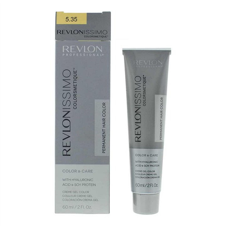 Revlon, Revlonissimo Colorsmetique, Permanent Hair Dye, 5.35 Light Amber Brown, 60 ml - Teknashop Ltd