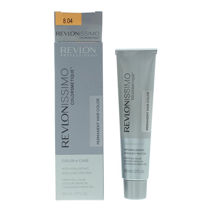 Revlon, Revlonissimo Colorsmetique, Permanent Hair Dye, 8.04 Light Pale Copper Blonde, 60 ml - Teknashop Ltd